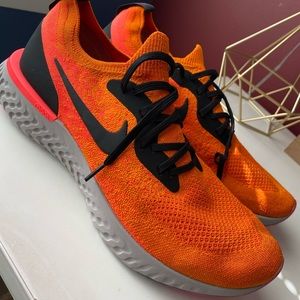 Nike Mens Epic React Flyknit Copper Flash/Black
